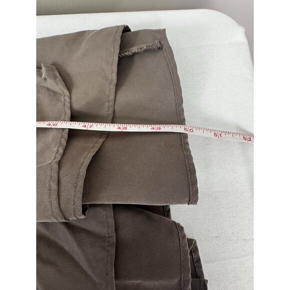 MNG Womens Taupe Midi Wrap Dress Size 12 Neutral Minimalist Soft Draped Timeless - Picture 10 of 10